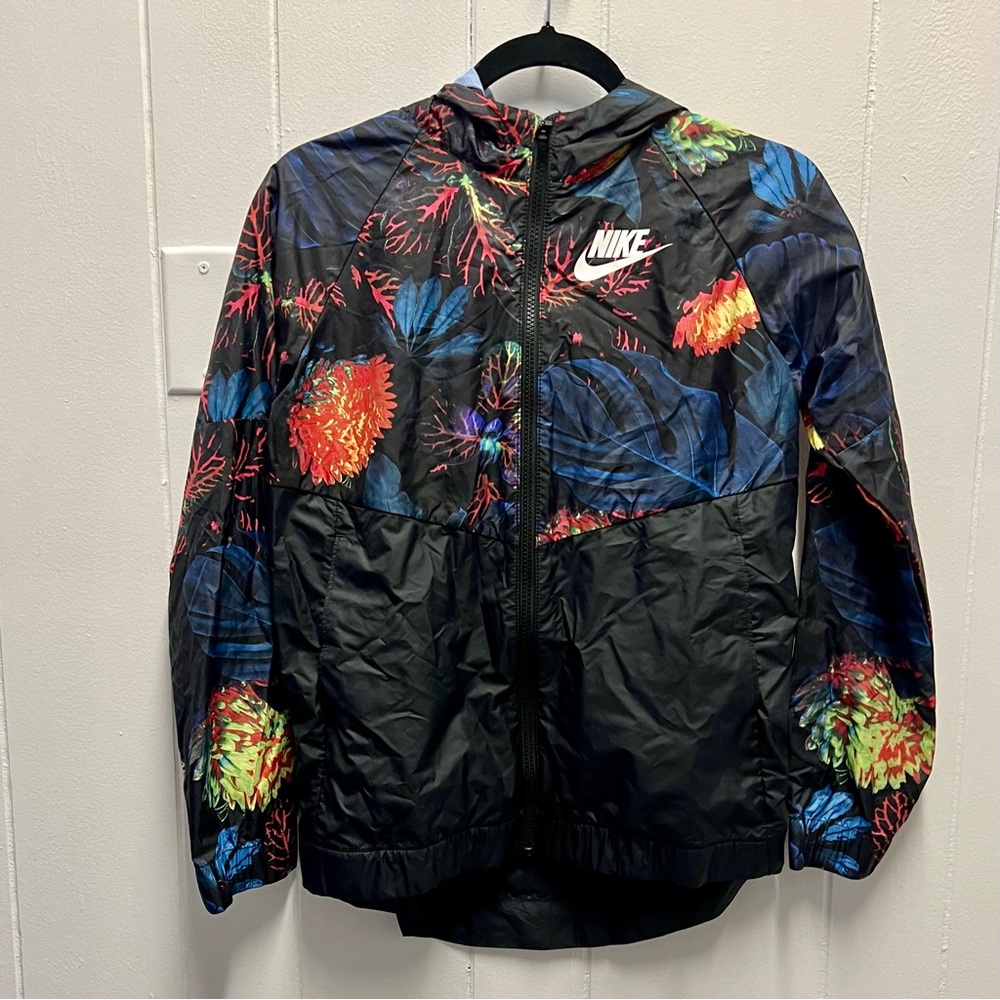 Nike Multicolor Floral Windbreaker Jacket - Kids XL